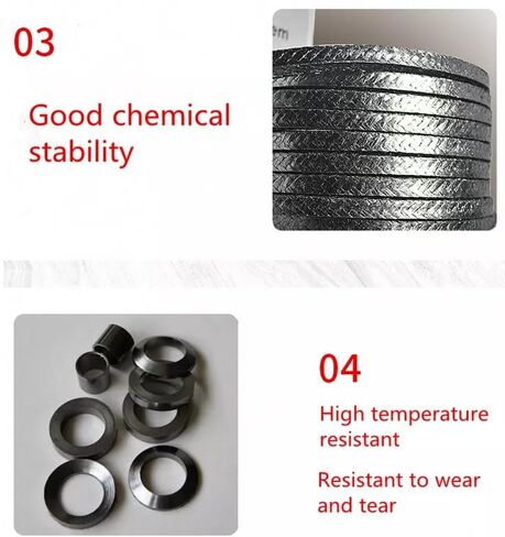Factory Customized Professional Gland Packing Rope Expandable Graphite Gland Packing 10 Meters (6mm*6mm) in Saudi Arabia