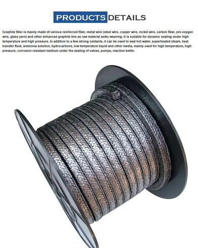 Factory Customized Professional Gland Packing Rope Expandable Graphite Gland Packing 10 Meters (6mm*6mm) in Saudi Arabia