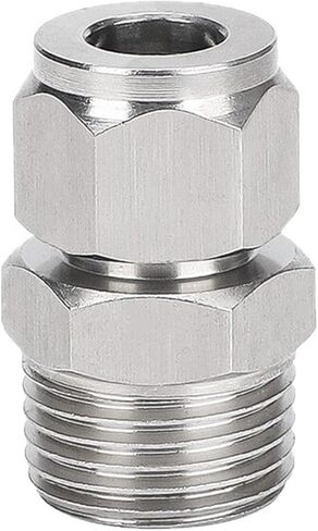 304 PC Straight-Through Card Sleeve Pneumatic Joint Stainless Steel Lock Female Air Pipe Quick Connector 6-1/8-2/10-3 1Pcs(304cardholderpc12-03) in Kuwait