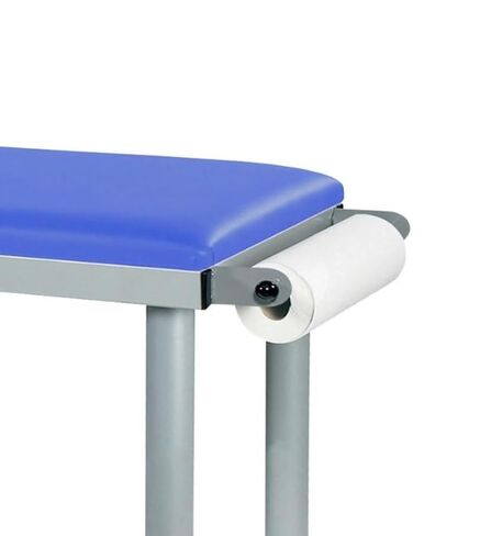 Helsevesen Medical Exam Table and Paper Holder, Treatment Table with H-Brace, Comfortable Steel Frame Medical First Aid Room Examination Couch 72x24.5x28 (Black) in Kuwait