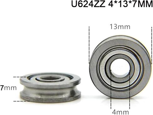 U624ZZ الأخدود محامل الكرات الأخدود العميق 4x13x7 مللي متر 10 قطعة in Kuwait