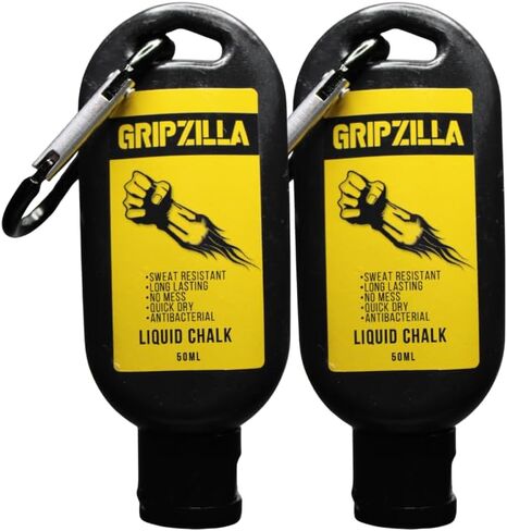 Gripzilla Clear Clear Clip Sylked- محسن قبضة من الطباشير الخالي من الفوضى من أجل الأداء الأمثل- غير لزجة ، مضاد للانزلاق مثالي لمسيحة الجولف ، التنس ، الرقص القطب ، صالة الألعاب الرياضية ، صدر كرة الفحص والرطوبة من اليدين in Kuwait