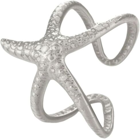 Starfish Statement Ring for Women Chunky Gold Silver Starfish Rings Trendy Open Adjustable Minimalist Rings Summer Beach Jewelry Gifts for Women in Saudi Arabia