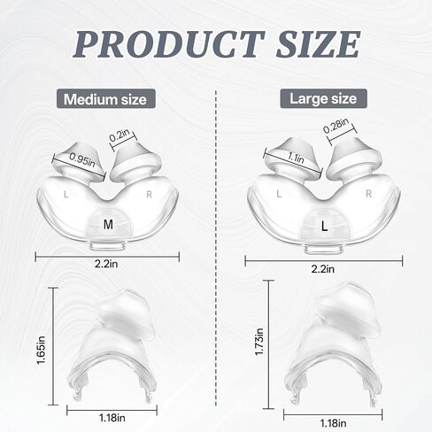 Replacement Nasal Pillow for ResMed Airfit P10, Compatiable with Orignal Airfit P10 Frame,Ultra-Soft Silicone, Gentle Fit, Comfortable Seal, Replacement CPAP Supplie, Medium in Saudi Arabia
