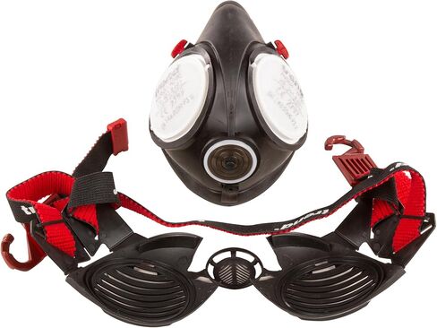 Trend Air Stealth Dust Mask, Half Mask with Replaceable Twin HEPAC Filters for Woodworking, Building & Construction Work, Medium/Large, STEALTH/ML in Saudi Arabia