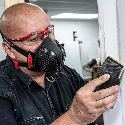 Trend Air Stealth Dust Mask, Half Mask with Replaceable Twin HEPAC Filters for Woodworking, Building & Construction Work, Medium/Large, STEALTH/ML in Saudi Arabia