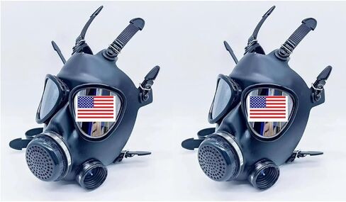 قناع غاز للوجه للتنفس (2 درع CBRN) من الدرجة العسكرية الإسرائيلية وغاز تكتيكي للأبخرة الكيميائية والجسيمات وحماية الدخان، بناء من الدرجة العسكرية in Saudi Arabia