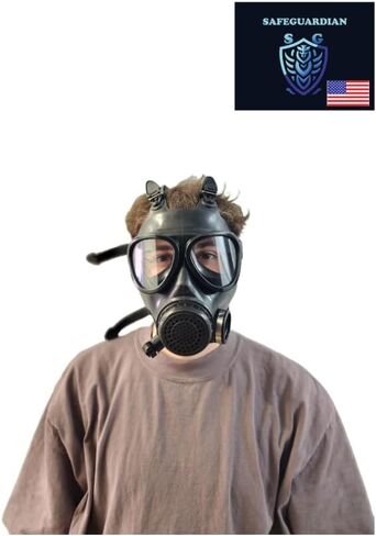 قناع غاز للوجه للتنفس (2 درع CBRN) من الدرجة العسكرية الإسرائيلية وغاز تكتيكي للأبخرة الكيميائية والجسيمات وحماية الدخان، بناء من الدرجة العسكرية in Saudi Arabia