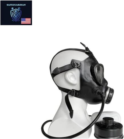 قناع غاز للوجه للتنفس (2 درع CBRN) من الدرجة العسكرية الإسرائيلية وغاز تكتيكي للأبخرة الكيميائية والجسيمات وحماية الدخان، بناء من الدرجة العسكرية in Saudi Arabia