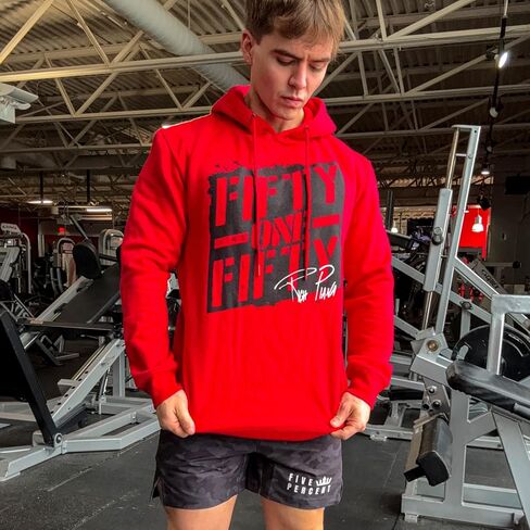 كنزة صوفية 5% نيوتريشن 5150 سيجنتشر إيديشن | كنزة صوفية حمراء مع غطاء رأس برباط قابل للتعديل #332 in Kuwait