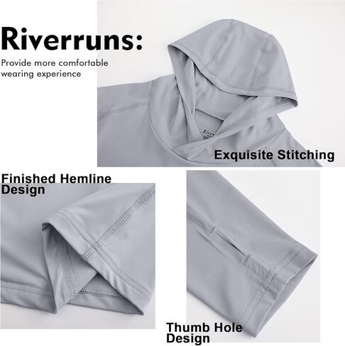 Men's Sun Protection Hoodie UPF 50 Long Sleeve Rash Guard Fishing Shirt with Hood Hiking Lightweight Hooded in Saudi Arabia