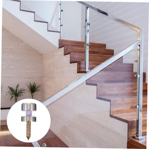 Veemoon 1pc Stainless Steel Solid Glass Fixing Screw for Side Hanging Glass Fixing Tool for Use Easy Installation for Panels and Advertising Boards in Saudi Arabia