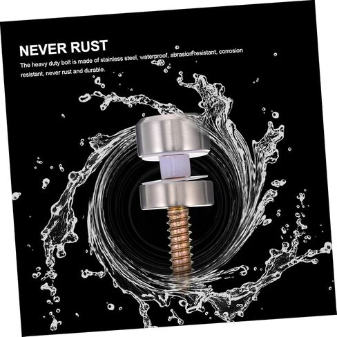 Veemoon 1pc Stainless Steel Solid Glass Fixing Screw for Side Hanging Glass Fixing Tool for Use Easy Installation for Panels and Advertising Boards in Saudi Arabia