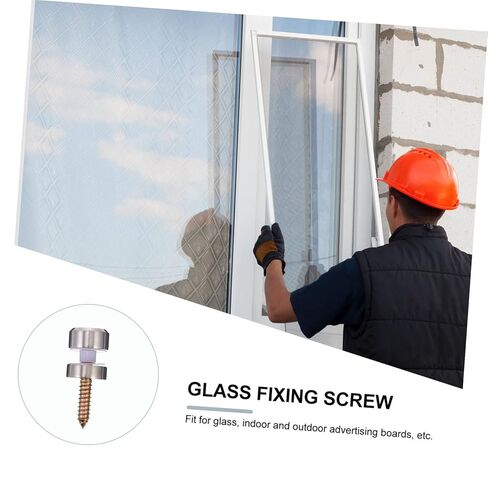 Veemoon 1pc Stainless Steel Solid Glass Fixing Screw for Side Hanging Glass Fixing Tool for Use Easy Installation for Panels and Advertising Boards in Saudi Arabia