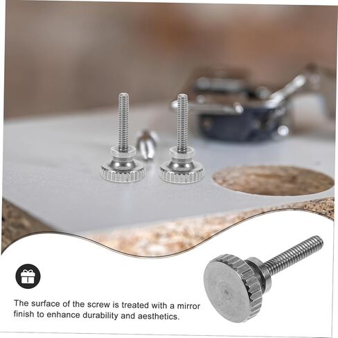 VILLCASE 5pcs Knurled Stainless Steel Handheld Screws Finish High Design for Easy Manual Tightening Versatile for Various Applications in Saudi Arabia