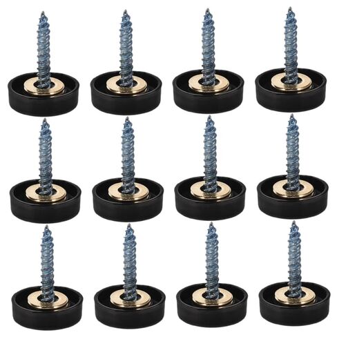 Holibanna 12pcs Stainless Steel Mirror Screws with Caps Decorative Fasteners for Secure Bathroom Kitchen Mirror Mounting Strong Easy Installation Robust Stainless Steel in Kuwait
