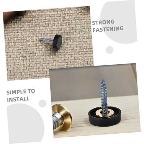 Holibanna 12pcs Stainless Steel Mirror Screws with Caps Decorative Fasteners for Secure Bathroom Kitchen Mirror Mounting Strong Easy Installation Robust Stainless Steel in Kuwait