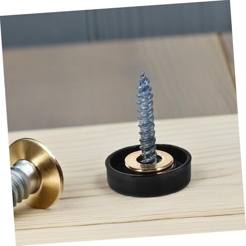 Holibanna 12pcs Stainless Steel Mirror Screws with Caps Decorative Fasteners for Secure Bathroom Kitchen Mirror Mounting Strong Easy Installation Robust Stainless Steel in Kuwait