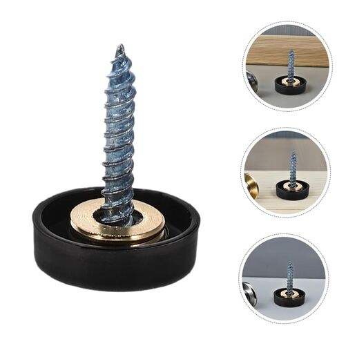Holibanna 12pcs Stainless Steel Mirror Screws with Caps Decorative Fasteners for Secure Bathroom Kitchen Mirror Mounting Strong Easy Installation Robust Stainless Steel in Kuwait