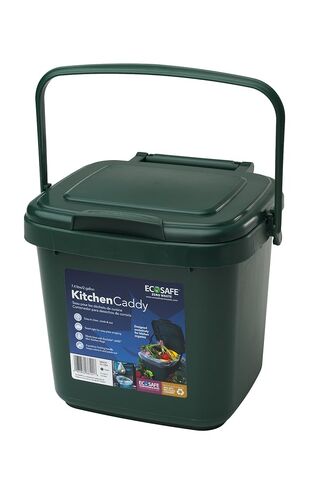 EcoSafe KCGRN Kitchen Caddy Food Waste Bin, Plastic, 2.5 Gallon, Green in Kuwait