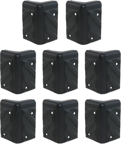 Heyous 8PCS Black Plastic Speaker Corner Protector Suitable for Loudspeaker Cabinet Musical Instruments Box Fireplaces in Saudi Arabia