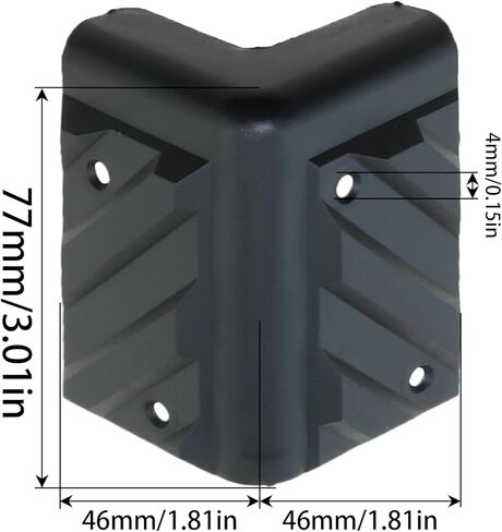 Heyous 8PCS Black Plastic Speaker Corner Protector Suitable for Loudspeaker Cabinet Musical Instruments Box Fireplaces in Saudi Arabia
