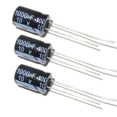 10 قطعة مُكثَّف كهربائيًا من الألومنيوم 1000 فائق التوهج 10 فولت 105C لإصلاح تلفزيونات LCD والإلكترونيات الاستهلاكية in Kuwait