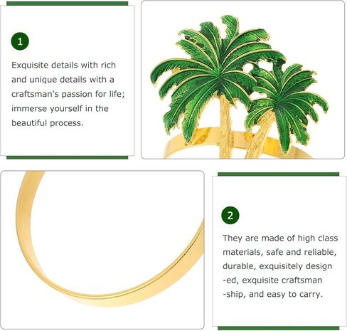 4 قطعة حلقات منديل هاواي الاستوائية Plam حلقات منديل الصيف منديل أبازيم الاستوائية Luau زخارف طاولة الحفلات in Saudi Arabia
