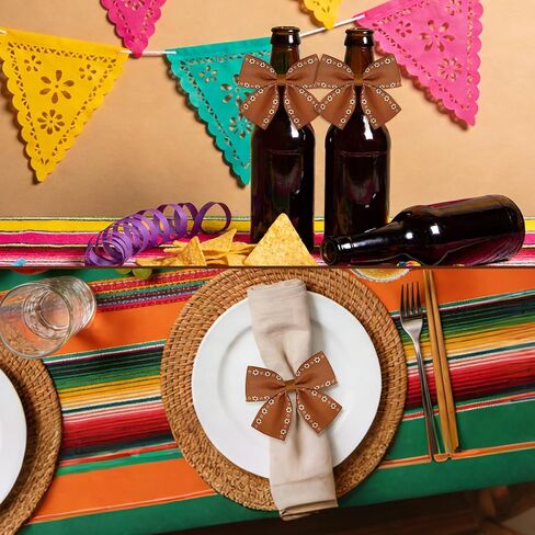 12 قطعة من حلقات المناديل دي بارو ميكسيكانوس الكاكي القوس حامل المناديل Cielito Lindo ديكور الحفلات لفييستا المكسيكي استحمام الطفل ديكور الزفاف in Kuwait