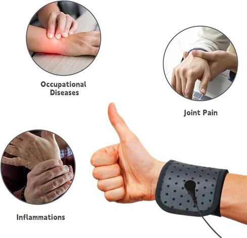 حزام معصم Amradield Grounding مقاس 12.2 بوصة، سوار معصم مضاد للكهرباء الساكنة، سلك تأريض بطول 15 قدمًا، سوار معصم تأريض متصل بالأرض، يحسن من طاقة النوم وتخفيف الألم وتأريض الالتهاب يزيد من الطاقة in Kuwait