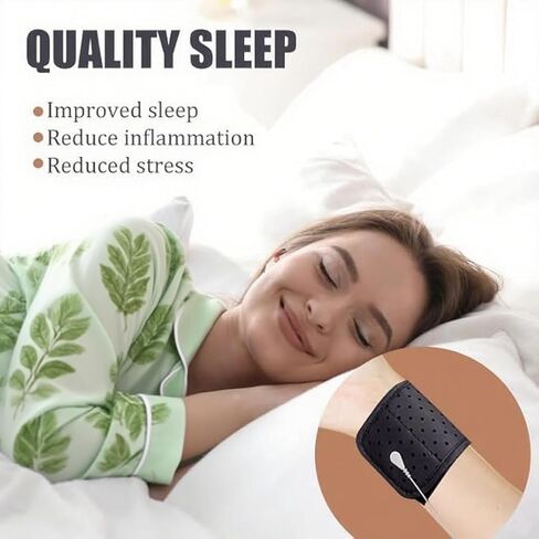 حزام معصم Amradield Grounding مقاس 12.2 بوصة، سوار معصم مضاد للكهرباء الساكنة، سلك تأريض بطول 15 قدمًا، سوار معصم تأريض متصل بالأرض، يحسن من طاقة النوم وتخفيف الألم وتأريض الالتهاب يزيد من الطاقة in Kuwait