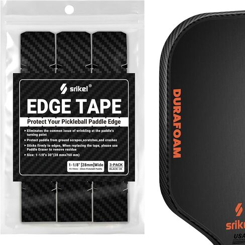 Pickleball Edge Guard Tape – Pickle Ball Paddle Edge Protection Tape 3 Pack, Paddle Head Edge Guard for 12MM to 20MM Rackets, Fits Perfectly Curved Edge, Easy Application, No Wrinkling in Saudi Arabia