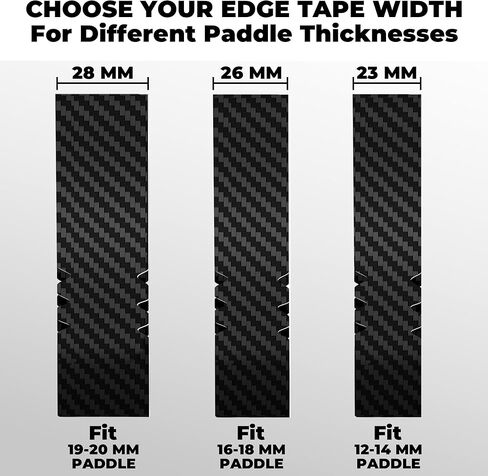 Pickleball Edge Guard Tape – Pickle Ball Paddle Edge Protection Tape 3 Pack, Paddle Head Edge Guard for 12MM to 20MM Rackets, Fits Perfectly Curved Edge, Easy Application, No Wrinkling in Saudi Arabia