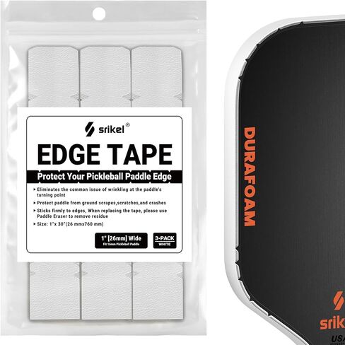 Pickleball Edge Guard Tape – Pickle Ball Paddle Edge Protection Tape 3 Pack, Paddle Head Edge Guard for 12MM to 20MM Rackets, Fits Perfectly Curved Edge, Easy Application, No Wrinkling in Saudi Arabia