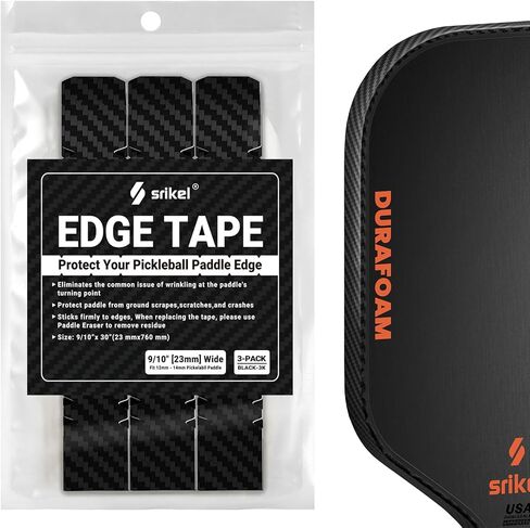 Pickleball Edge Guard Tape – Pickle Ball Paddle Edge Protection Tape 3 Pack, Paddle Head Edge Guard for 12MM to 20MM Rackets, Fits Perfectly Curved Edge, Easy Application, No Wrinkling in Saudi Arabia