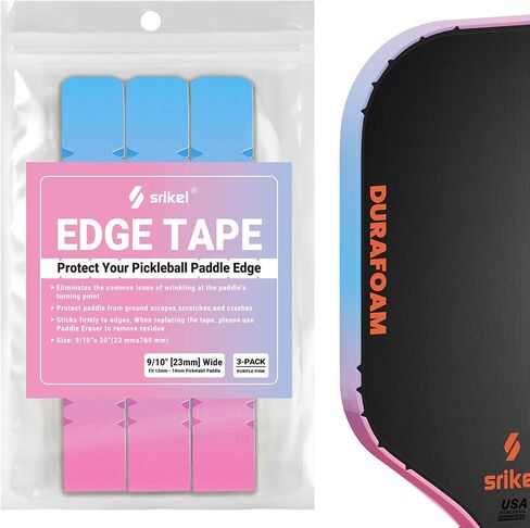 Pickleball Edge Guard Tape – Pickle Ball Paddle Edge Protection Tape 3 Pack, Paddle Head Edge Guard for 12MM to 20MM Rackets, Fits Perfectly Curved Edge, Easy Application, No Wrinkling in Saudi Arabia