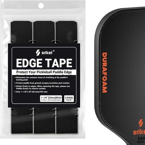Pickleball Edge Guard Tape – Pickle Ball Paddle Edge Protection Tape 3 Pack, Paddle Head Edge Guard for 12MM to 20MM Rackets, Fits Perfectly Curved Edge, Easy Application, No Wrinkling in Saudi Arabia