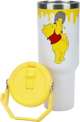 Bioworld Winnie The Pooh Honey Drip 40 Oz White Stainless Steel Water Bottle in Saudi Arabia