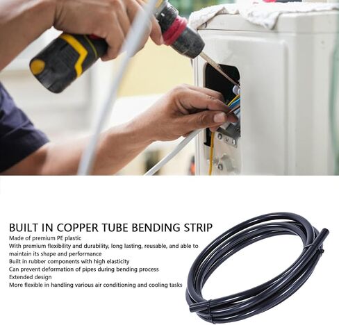 MAVIS LAVEN Copper Tube Bending Strip, 7/8 Inch 4m Length PE Plastic Built in Copper Tubing Bender with Rubber Component, for Air Conditioning and Refrigeration in Kuwait