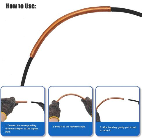 MAVIS LAVEN Copper Tube Bending Strip, 7/8 Inch 4m Length PE Plastic Built in Copper Tubing Bender with Rubber Component, for Air Conditioning and Refrigeration in Kuwait