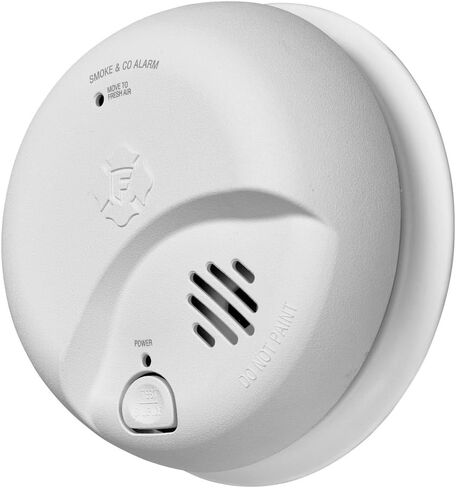BRK SMICO100-AC مزيج من إنذار الدخان وأول أكسيد الكربون، كاشف الأسلاك الصلبة مع بطارية احتياطية، SMICO100-AC، 12 حزمة in Kuwait