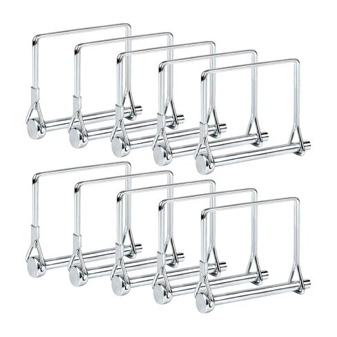 10 Pack Trailer Coupler Pins 1/4" x 3-5/32", Zinc-Plated Steel Latch Hitch Pins for Trailer Tongue, Safety Towing Accessories, RV, Boat, Lawn Mower, Tractor – Replacement Pin Kit in Kuwait