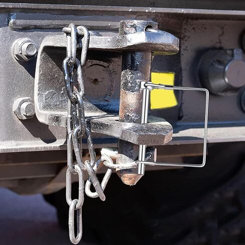 10 Pack Trailer Coupler Pins 1/4" x 3-5/32", Zinc-Plated Steel Latch Hitch Pins for Trailer Tongue, Safety Towing Accessories, RV, Boat, Lawn Mower, Tractor – Replacement Pin Kit in Kuwait