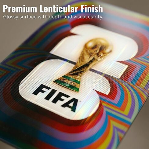 الإصدار الرسمي لكأس العالم FIFA 2026 - مغناطيس عدسي مقاس 3.5 × 2.5 بوصة - عنصر جامعي خالد - مغناطيس قوي وجودة ممتازة - مصمم ليدوم طويلاً؛ مثالية للثلاجات أو أي سطح مغناطيسي in Kuwait