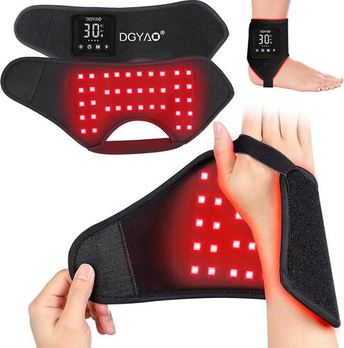 Red Light Therapy Wrap for Hands Wrist, Infrared Light Therapy for Ankle, 4000mAh Battery Portable Adjustable Cordless Red Light Pad for Hand Joint Muscle Comfort, 660nm & 850nm in Kuwait