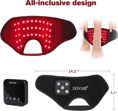 Red Light Therapy Wrap for Hands Wrist, Infrared Light Therapy for Ankle, 4000mAh Battery Portable Adjustable Cordless Red Light Pad for Hand Joint Muscle Comfort, 660nm & 850nm in Kuwait