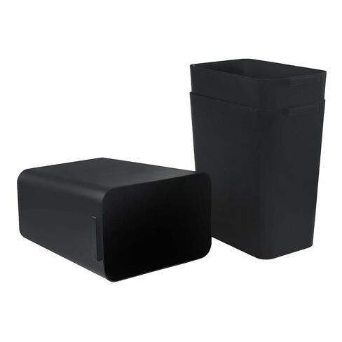 Zopnny 3 Pack 4.5 Gallon Plastic Waste Container, Trash Can Wastebasket, Black Garbage Container Bin for Under Desk, Office, Bathroom in Saudi Arabia