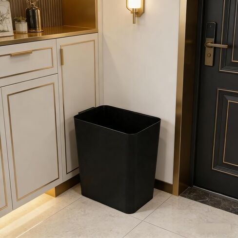 Zopnny 3 Pack 4.5 Gallon Plastic Waste Container, Trash Can Wastebasket, Black Garbage Container Bin for Under Desk, Office, Bathroom in Saudi Arabia