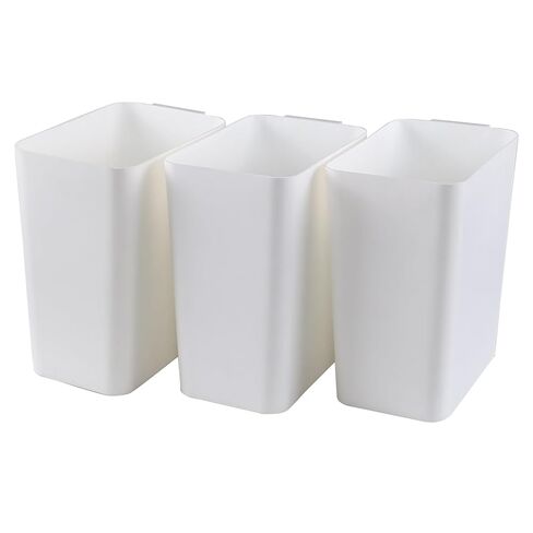 Zopnny 3 Pack 4.5 Gallon Plastic Waste Container, Trash Can Wastebasket, Black Garbage Container Bin for Under Desk, Office, Bathroom in Saudi Arabia