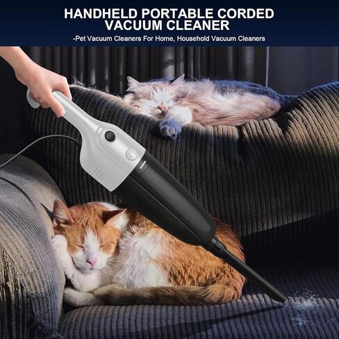 FUNCCUBE Vacuum Cleaners for Home - Corded Stick Vacuum Cleaner, High Power Suction Vac for Pet Hair Carpet Hardwood Floor, Household Hand Lightweight Handheld Portable Car Vac,MC White in Saudi Arabia